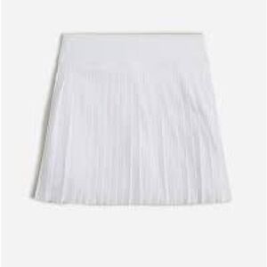 J. Crew White Active pleated mini skirt Size Medium NWT